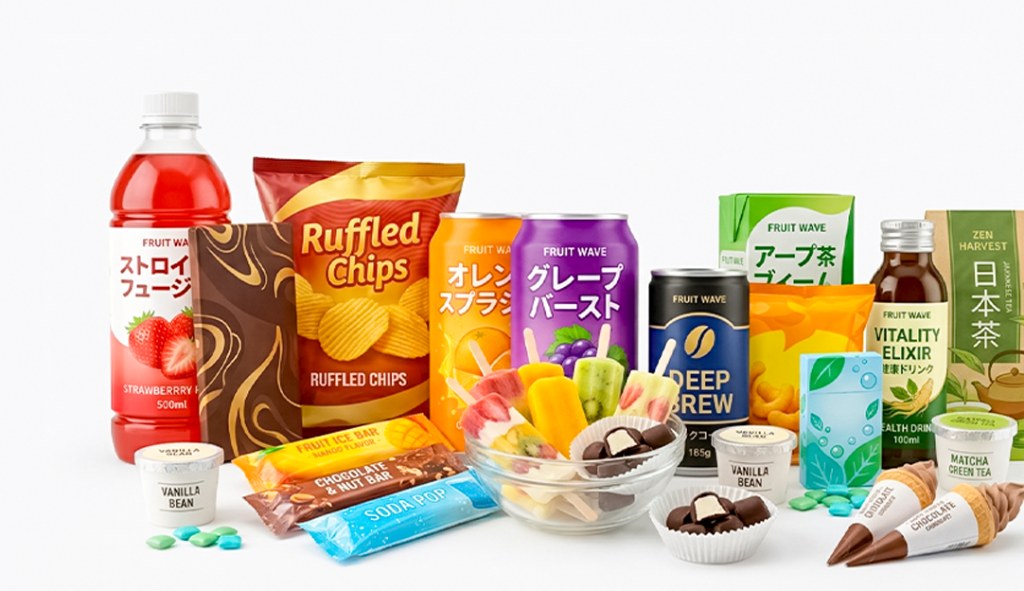 東京食品が扱う菓子・冷菓・飲料の商品イメージ